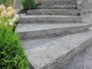Antique Black Limestone Step